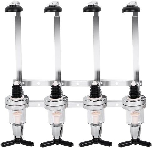 Wall Mounted Bottle Stand Rotary Alcohol Dispenser Rack Leak Proof 4 Bottle Spirits Wall Mount Dispenser for Home Bar Kitchen Bar Accessory in Saudi Arabia