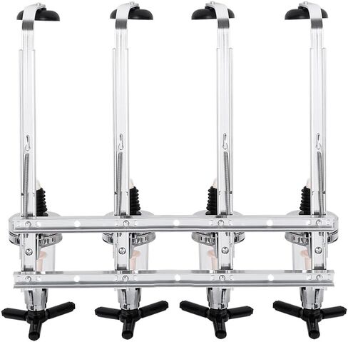Wall Mounted Bottle Stand Rotary Alcohol Dispenser Rack Leak Proof 4 Bottle Spirits Wall Mount Dispenser for Home Bar Kitchen Bar Accessory in Saudi Arabia