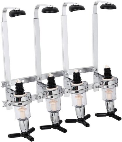 Wall Mounted Bottle Stand Rotary Alcohol Dispenser Rack Leak Proof 4 Bottle Spirits Wall Mount Dispenser for Home Bar Kitchen Bar Accessory in Saudi Arabia