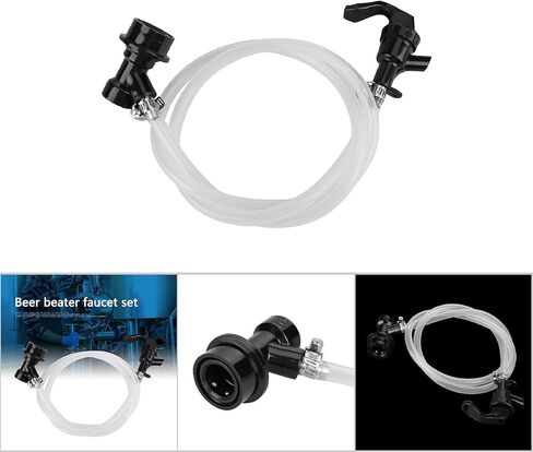 Premium Beer Line Kit with Party Picnic Tap and Ball Lock Disconnect for Kegs Outdoor Events and Home Brewing Transparent 50cm or 100cm Length (100 cm/48 inch) in Saudi Arabia