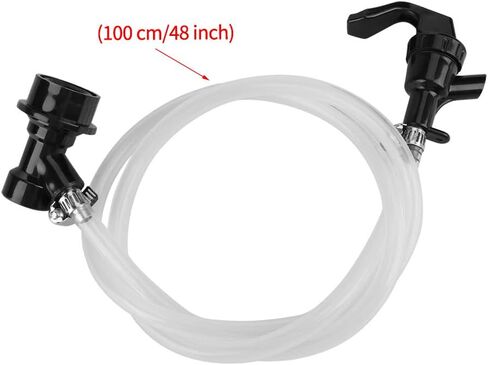 Premium Beer Line Kit with Party Picnic Tap and Ball Lock Disconnect for Kegs Outdoor Events and Home Brewing Transparent 50cm or 100cm Length (100 cm/48 inch) in Saudi Arabia