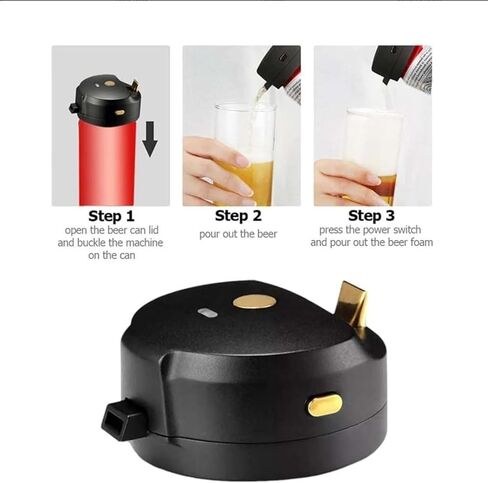 OUTMX Portable Beer Foam Maker for Cans & Bottles, Ultrasonic Draft-Style Foamer, Compact Handheld Beer Head Dispenser, Creates Creamy Microfoam – Ideal Gift for Beer Lovers in Saudi Arabia