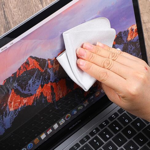 200 قطعة قماش لتنظيف النظارات من الجلد السويدي، قطعة قماش لتنظيف العدسات مقاس 6.9 × 5.7 بوصة للنظارات والشاشات والهواتف والكاميرات، قابلة لإعادة الاستخدام وقابلة للغسل باللون الرمادي in Saudi Arabia