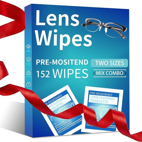 Anti-Fog Lens Wipes - 160 Count Individually Wrapped | Pre-Moistened Defogger Towelettes for Glasses, Goggles, Face Shields & Helmets | Streak-Free Formula in Kuwait