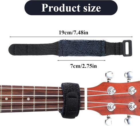 3 Pcs Bass Guitar String Mute Damper, Fretboard Muting Straps, Adjustable Guitar String Cover Tape, Bass Guitars Fret Mute, Musical Instrument Accessories (Black) in Saudi Arabia