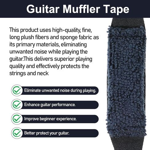 3 Pcs Bass Guitar String Mute Damper, Fretboard Muting Straps, Adjustable Guitar String Cover Tape, Bass Guitars Fret Mute, Musical Instrument Accessories (Black) in Saudi Arabia