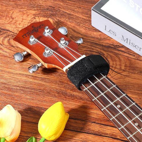 3 Pcs Bass Guitar String Mute Damper, Fretboard Muting Straps, Adjustable Guitar String Cover Tape, Bass Guitars Fret Mute, Musical Instrument Accessories (Black) in Saudi Arabia