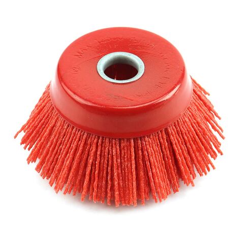 3Pcs 4'' x 5/8'' Nylon Filament Wheels Cup Brush Set for Angle Grinder ,Include Grit 80 120 240 ,Nylon Drill Brush Kit for Removal Rust Corrosion Paint (3Pcs Set) in Kuwait