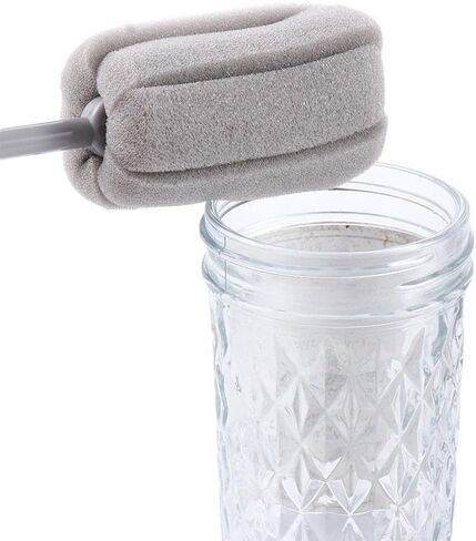 Cup Brush Long Handle PP Kitchen Gadgets Bar Tool Home Mug Sponge Cleaning Tools(Short Handle) in Saudi Arabia