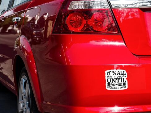 2 Pack It's All Shits and Giggles 4. in Decal for Car Truck Bumper Laptop Vinyl Laminated Sticker U.S Made |PS576| in Saudi Arabia