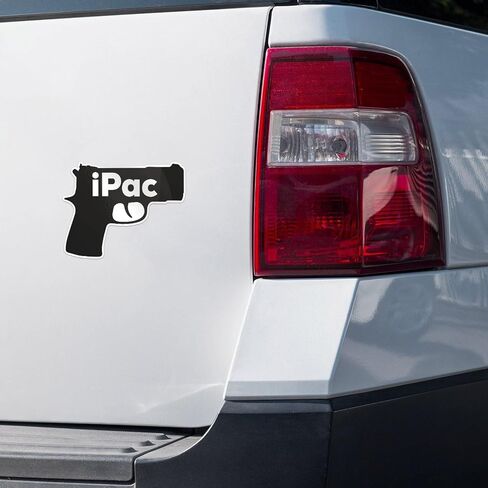 ملصق من الفينيل لمصد السيارة من iPac Handgun Tee التعديل الثاني in Saudi Arabia
