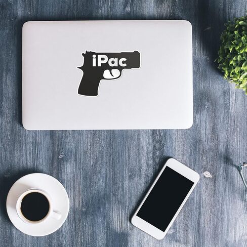 ملصق من الفينيل لمصد السيارة من iPac Handgun Tee التعديل الثاني in Saudi Arabia