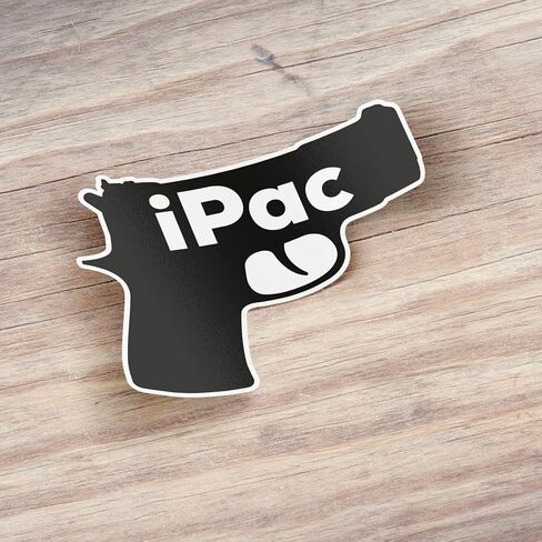 ملصق من الفينيل لمصد السيارة من iPac Handgun Tee التعديل الثاني in Saudi Arabia