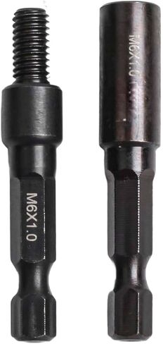 Self Tapping Socket Adapter, 1/4 Inch Hex Shank M6/M8/M10 Hanger Bolt & Threaded Insert Driver Tool Set for Power Drill, Chrome Vanadium Steel Construction, 2 Pcs(M8) in Saudi Arabia