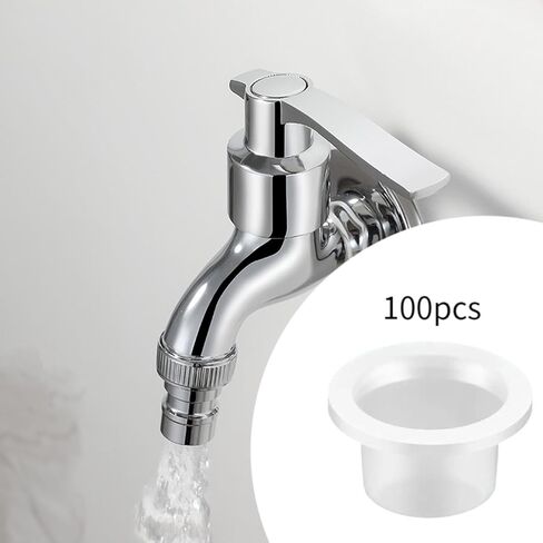 100 × حشوات إغلاق مانعة للتسرب للصمامات، حشوات غسالة الصنبور لتركيبات السباكة المختلفة، شفافة in Kuwait