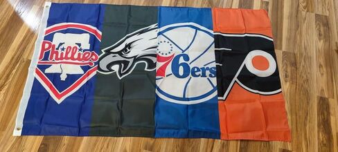 3x5 Philadelphi'a Four Teams Sports Fans Flag - Eagles, Phillies, Flyers, and 76ers - Heavy Duty Polyester, Vivid Color, Fade-Proof in Saudi Arabia