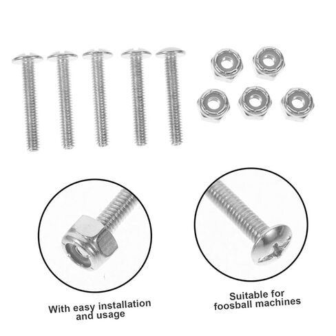 TOYANDONA 10pcs Foosball Table Player Screws Nuts Metal Fasteners for Game Table Hardware Replacement Parts in Saudi Arabia