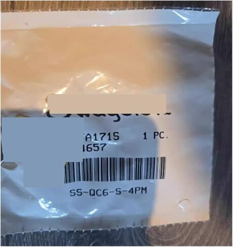 تركيب التوصيل السريع للأجهزة SS-QC6-S-4PM 0.9 Cv، 1/4 في الأصل in Saudi Arabia
