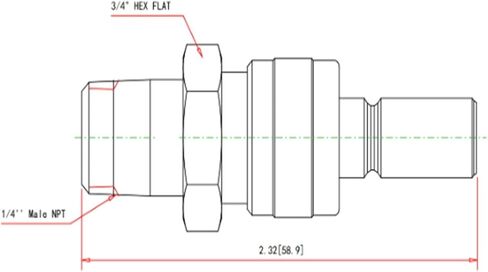تركيب التوصيل السريع للأجهزة SS-QC6-S-4PM 0.9 Cv، 1/4 في الأصل in Saudi Arabia