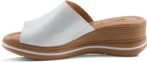 Spring Step Women's JOLINA Slip-On Wedge Sandals - Italian Leather, Stretch Goring, Faux Wood Design in Saudi Arabia