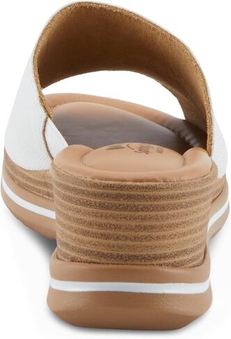 Spring Step Women's JOLINA Slip-On Wedge Sandals - Italian Leather, Stretch Goring, Faux Wood Design in Saudi Arabia