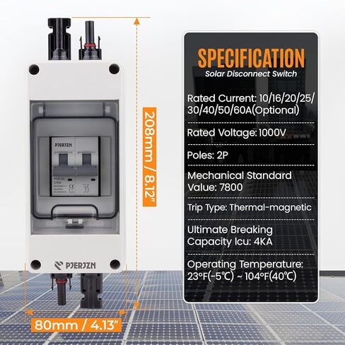 لوحة للطاقة الشمسية قطع التبديل 1000V 60A PV قطع التبديل مربع الكسارة في الهواء الطلق والضميمة للألواح الشمسية الكهروضوئية المنازل البطارية (60Amp) in Kuwait