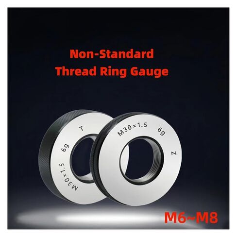 1SET(1*GO+1*NOGO) M6-M8 Non-Standard Metric Fine Tooth Thread Ring Gauge 6g Measure Tool M6 M7 M8 M9(M8X0.5 T Z) in Saudi Arabia