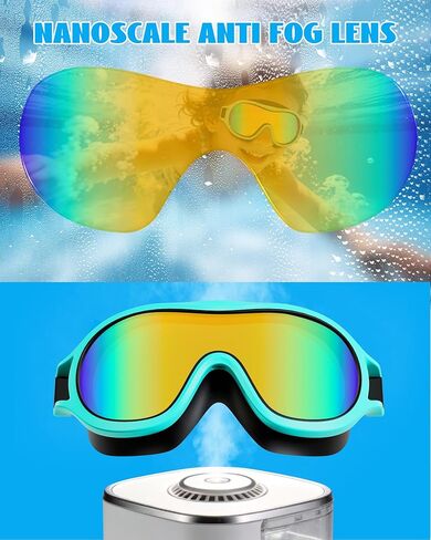 Aegend 2 Pack Swim goggles for Kids 3-15, Anti-Fog Anti-UV Wide Vision Waterproof, No leak Swimming goggles for Boys Girls in Saudi Arabia