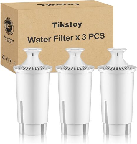 Water Filter Replacement Compatible with Brita Filter & Pitchers, Classic, Mavea, Ob03, 107007, 35557, Water Filter By Tikstoy, Reduce Chlorine and Heavy Metals (6) in Saudi Arabia