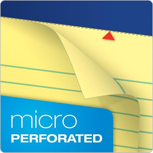 Ampad Evidence Perforated Pad,Size 8-1/2 x 11-3/4, Canary Yellow Paper , Legal Ruling , 50 Sheets per Pad, 2 Hole Punched, Pack of 12 (20-224) in Kuwait