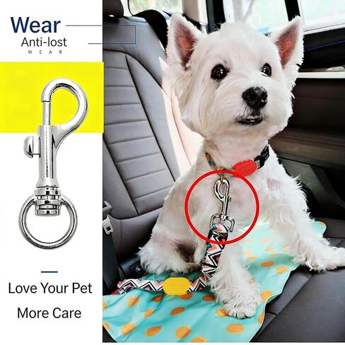 خطافات تثبيت دوارة من الفولاذ المقاوم للصدأ مقاس 4.1 بوصة - خطافات شديدة التحمل ومشابك دوارة للغوص، وحبل سارية العلم، ومقود الكلب، وحزام الكاميرا (عبوتان) in Kuwait