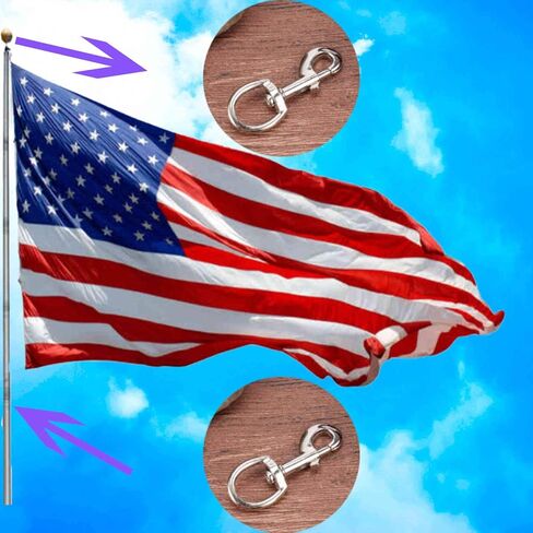 الكلب المقود كليب الثقيلة الكلب المقود المشبك السنانير قطب كليب خطاف دوار المفاجئة العلم السنانير 3.5 بوصة 5 قطعة in Kuwait