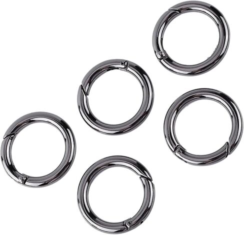 5PCS Zinc Alloy Round, Spring Snap Clips Hook Keychain Keyring Buckle, with Built in Spring, for Backpack Handbag Daily Use in Saudi Arabia