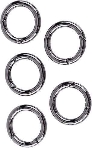 5PCS Zinc Alloy Round, Spring Snap Clips Hook Keychain Keyring Buckle, with Built in Spring, for Backpack Handbag Daily Use in Saudi Arabia