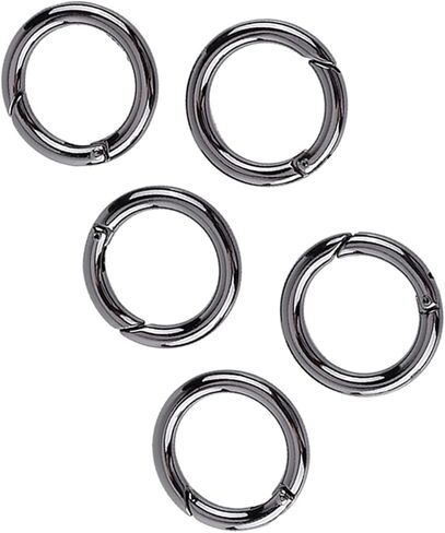 5PCS Zinc Alloy Round, Spring Snap Clips Hook Keychain Keyring Buckle, with Built in Spring, for Backpack Handbag Daily Use in Saudi Arabia