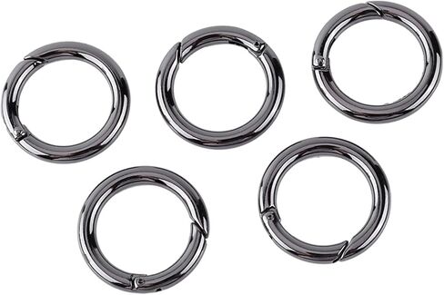 5PCS Zinc Alloy Round, Spring Snap Clips Hook Keychain Keyring Buckle, with Built in Spring, for Backpack Handbag Daily Use in Saudi Arabia