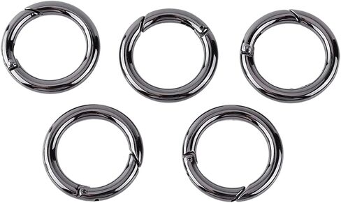 5PCS Zinc Alloy Round, Spring Snap Clips Hook Keychain Keyring Buckle, with Built in Spring, for Backpack Handbag Daily Use in Saudi Arabia