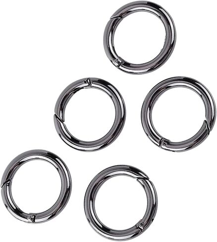 5PCS Zinc Alloy Round, Spring Snap Clips Hook Keychain Keyring Buckle, with Built in Spring, for Backpack Handbag Daily Use in Saudi Arabia