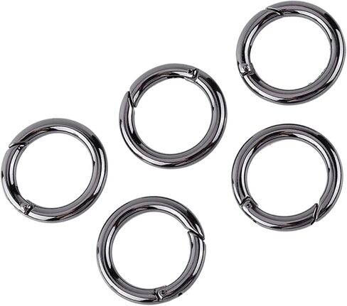 5PCS Zinc Alloy Round, Spring Snap Clips Hook Keychain Keyring Buckle, with Built in Spring, for Backpack Handbag Daily Use in Saudi Arabia