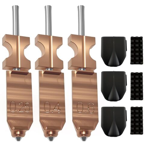 طقم Hotend مكون من 3 قطع 0.2 مم/0.4 مم/0.6 مم، مجموعة رأس الطباعة البديلة المتوافقة مع طابعات Bambu Lab A1 وA1 Mini ثلاثية الأبعاد in Kuwait