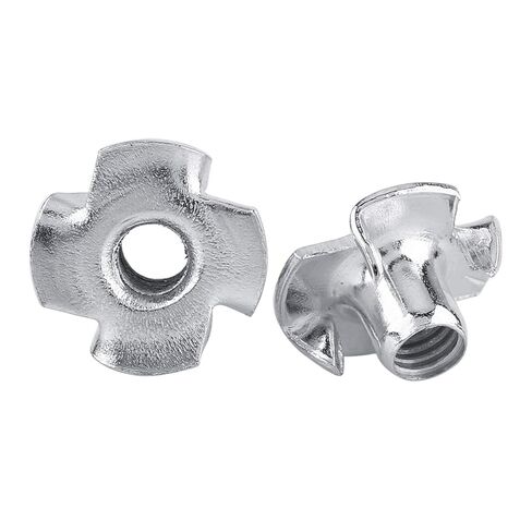 Zinc Plated Carbon Steel T Nut for Woodworking Furniture - Strong and Threaded Socket for Wood and Chipboard, 5 - Convenient and Easy to Use - Pack of 280 (M8 in Saudi Arabia