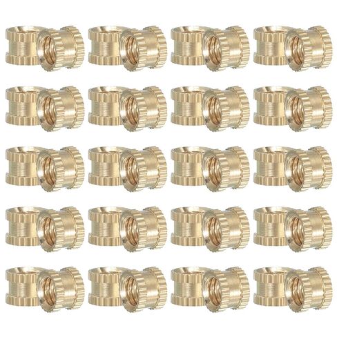 PATIKIL M10 Threaded Inserts, 12 Pcs Female Metric Brass Knurled Nuts Heat Set Insert for Plastic 3D Printing Components (M10x10x12mm) in Saudi Arabia