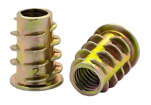 NACX M6 x 15mm Wood Furniture Threaded Insert Nuts, Hex-Flanged Thread Inserts Screw, 80Pcs in Saudi Arabia