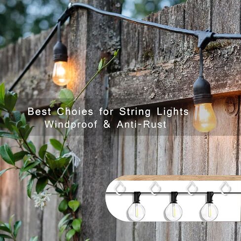 30 قطعة من الخطافات الخارجية لسلسلة الأضواء، وخطافات لولبية لتعليق النباتات، وخطافات السقف مع مشبك أمان، وشماعة مربعة لأجراس الرياح، ومغذية الطيور، والفوانيس، وزينة عيد الميلاد (أبيض) in Kuwait