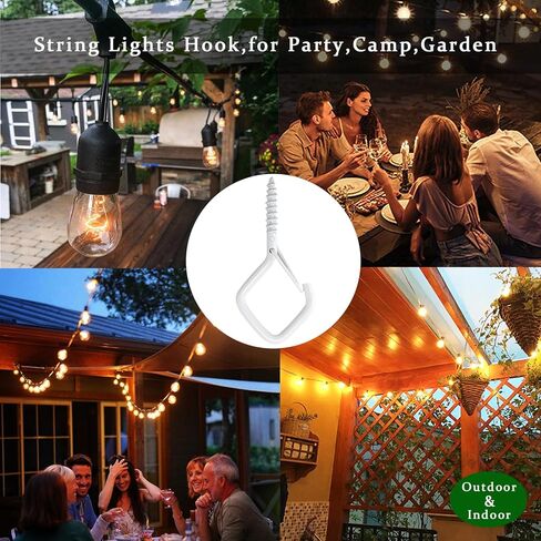 30 قطعة من الخطافات الخارجية لسلسلة الأضواء، وخطافات لولبية لتعليق النباتات، وخطافات السقف مع مشبك أمان، وشماعة مربعة لأجراس الرياح، ومغذية الطيور، والفوانيس، وزينة عيد الميلاد (أبيض) in Kuwait