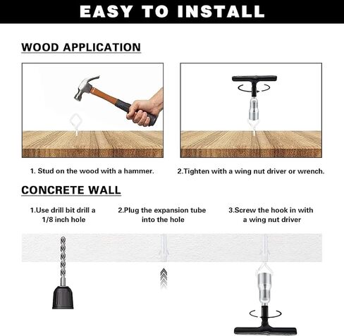 30 قطعة من الخطافات الخارجية لسلسلة الأضواء، وخطافات لولبية لتعليق النباتات، وخطافات السقف مع مشبك أمان، وشماعة مربعة لأجراس الرياح، ومغذية الطيور، والفوانيس، وزينة عيد الميلاد (أبيض) in Kuwait