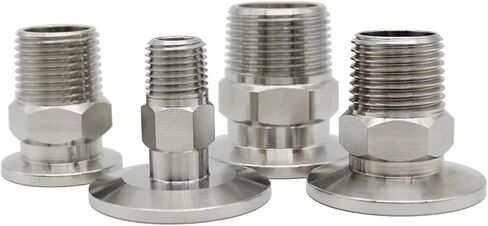 Flange Adapter Hexagonal Male Thread 3/4''~1'' Outer Diameter Vacuum Stainless Steel Flange Tube Fitting(40x1I8inch 92g) in Saudi Arabia