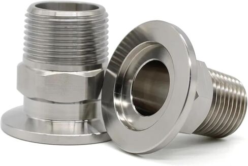 Flange Adapter Hexagonal Male Thread 3/4''~1'' Outer Diameter Vacuum Stainless Steel Flange Tube Fitting(40x1I8inch 92g) in Saudi Arabia