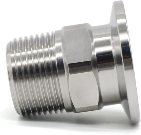 Flange Adapter Hexagonal Male Thread 3/4''~1'' Outer Diameter Vacuum Stainless Steel Flange Tube Fitting(40x1I8inch 92g) in Saudi Arabia