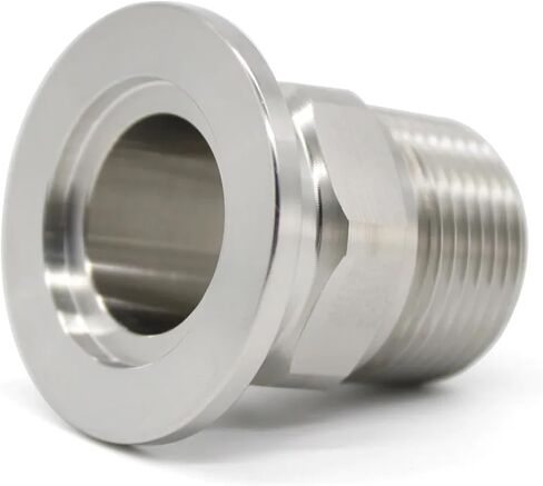 Flange Adapter Hexagonal Male Thread 3/4''~1'' Outer Diameter Vacuum Stainless Steel Flange Tube Fitting(40x1I8inch 92g) in Saudi Arabia